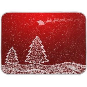 Christmas tree dish drying mat